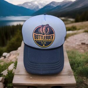 Authentic Bottlerock Music Festival Merch Trucker Hat Blue Napa Valley